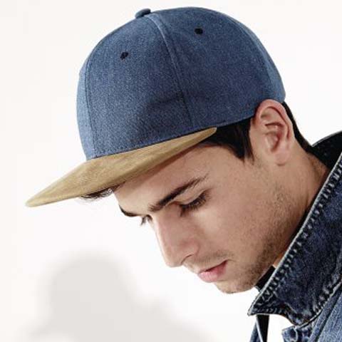 Beechfield Suede Peak Snapback Cap