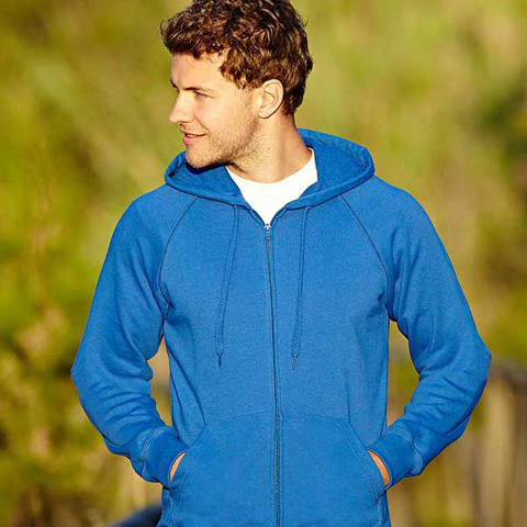 Fruit of the Loom Lightweight Hooded Sweat Jacket