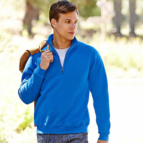 Fruit of the Loom Premium Zip Neck Sweat