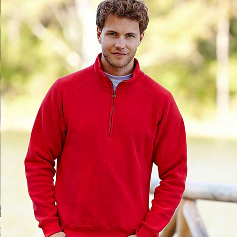 Fruit of the Loom Classic Zip Neck Sweat