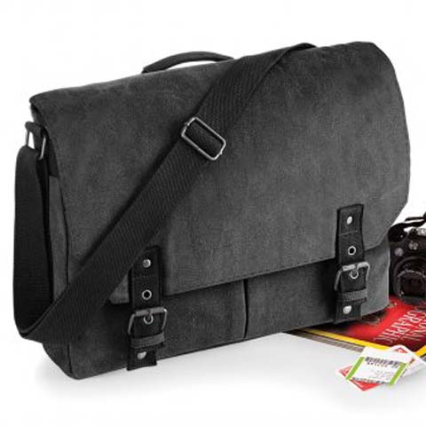 Quadra Vintage Canvas Satchel Messenger