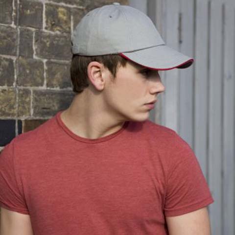 Result Low Profile Heavy Brushed Cotton Cap With Sandwich Peak