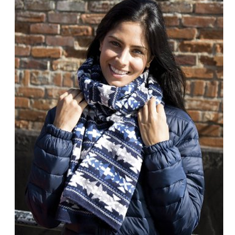 Result Fair Isles Double Layer Jacquard Scarf